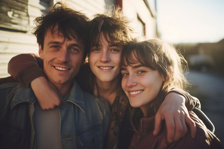 portrait-affectionate-loving-famil