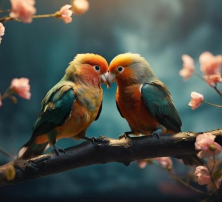 two-birds-branch-with-flowers